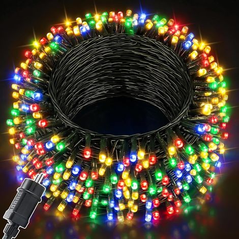 Guirlande Lumineuse Exterieure Intérieur 30m/300LEDs Guirlande Lumineuse Sapin en 8 Mode, Étanche IP44, Minuterie, Fonction Mémoire, Deco Noel Exterieur pour Chambre, Mariage, Multicolore (1/5)