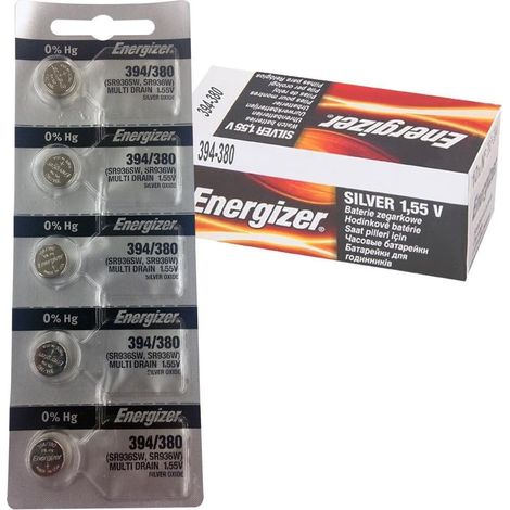 5 x Energizer 394 Silver Oxide Watch Battery SR936SW