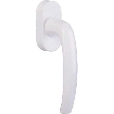 1 - Poignée de fenêtre - Oscillo-battant - Fixation invisible - Vis M5 - Pour PVC et aluminium - Blanc - 29x135 cm