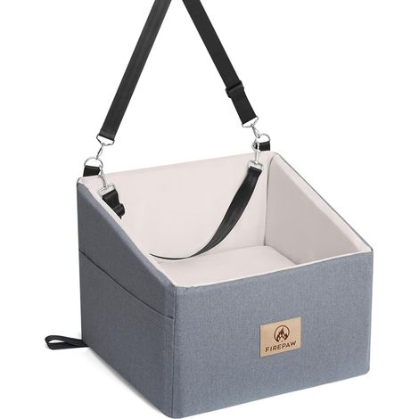 Siege Auto Chien, Siège Auto pour Animaux Amovible et Lavable, Rehausseurs sièges Autos pour Petite Chiens, Antidérapant Siege Chien Voiture - Gris (1/5)