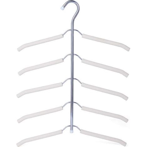 Cintre gris et abricot, antidérapant et peu encombrant, en acier inoxydable, lot de 2 pièces (1/5)
