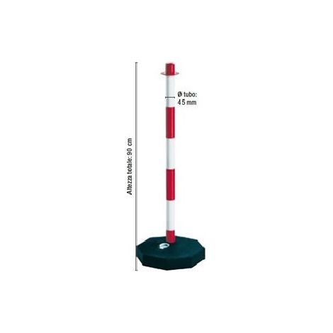 BARBERO COLONNA SEGNALETICA CON BASE PALETTO PARAPEDONALE ALTEZZA 90 cm