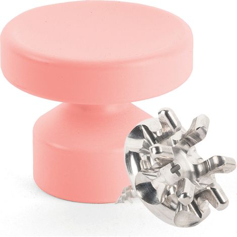 Kit de Fixation : Vis placo Longueur 20 mm Alu + Grande Patère concave Flamant Rose - L'Attachante (1/5)