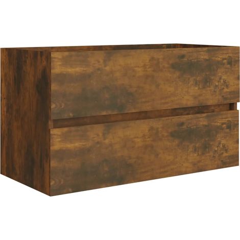 Maison Exclusive - Mueble lavabo madera contrachapada roble ahuma (1/5)