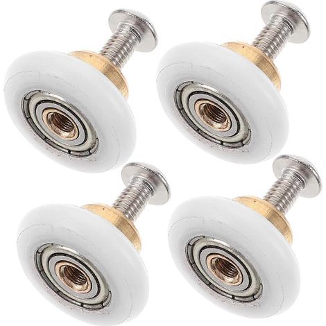 Roulettes de porte de douche 20 mm - Roulettes pour portes coulissantes en verre pour parois et cabines de douche, compatibles avec la plupart des modèles (1/5)