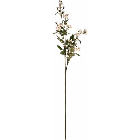 Wild Meadow Rose Artificial Flower - Fabric/Plastic - L15 x W15 x H74 cm - Cream
