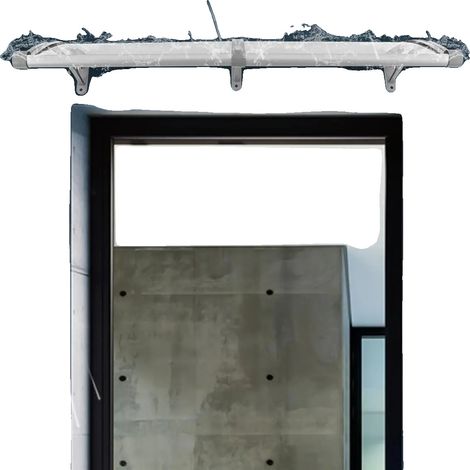 Marquesina arqueada para puerta, policarbonato transparente, área de cobertura de 5 m², resistente a la intemperie, con certificación de protección UV, fácil instalación. (1/5)