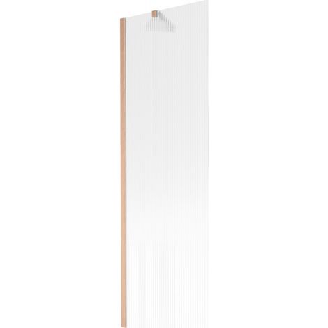 Mexen Next Duschabtrennung für Badewanne, 1-flügelig, 60 x 150 cm, Streifen, gebürstetes Kupfer - 895-060-000-00-09-65 (1/5)