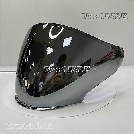 Visière de casque pour casque de moto SHOEI J-Cruise 1, J-Cruise 2, J-Force 4, CJ-2 - Écran facial ouvert - Couleur : argentée (1/4)