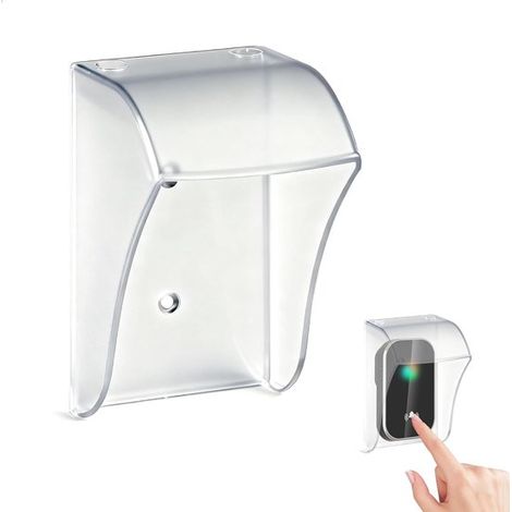 Interphone extérieur transparent avec vis, protection anti-pluie universelle pour sonnettes, sonnette sans fil, cache-mur étanche, conception résistante aux intempéries (1/5)