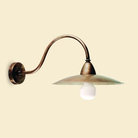 Applique rustico lampadari bartalini elisin eli a25 e27 led ottone lampada parete (1/4)
