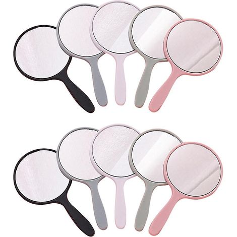 Lot de 10 petits miroirs ronds portables pour le maquillage en voyage. (1/5)