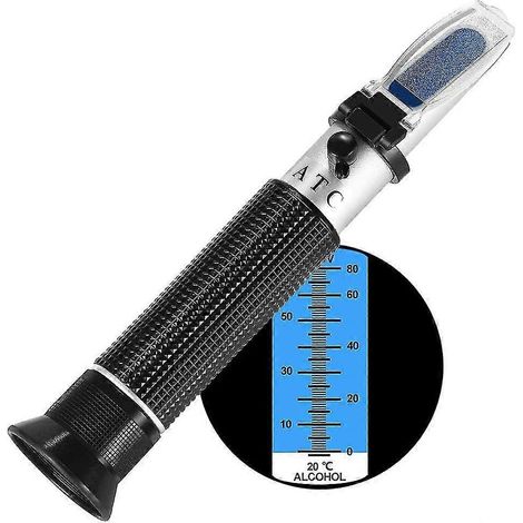 Réfractomètre portable pour la mesure de la teneur en alcool (0-80 %) (whisky, cognac, vidka, etc.), largement utilisé dans la recherche scientifique. (1/4)