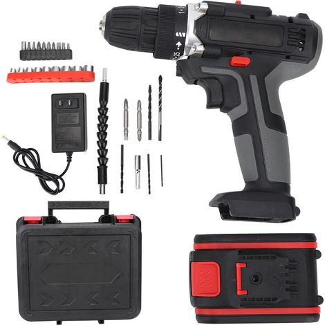 Perceuse électrique manuelle 48Vf, tournevis domestique à batterie lithium, outil électrique avec chargeur prise US 100V-240V (1/5)