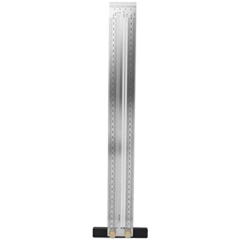 Regla de marcado de ultraprecisión, regla de medición de acero inoxidable, regla en T de carpintero de ángulo recto, calibre automático de lápiz (regla en T de 400 mm)