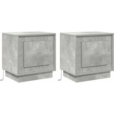 Maison Exclusive - Armadio da Notte 2 pcs Grigio cemento 44 x 34,5 x 45 cm (1/5)
