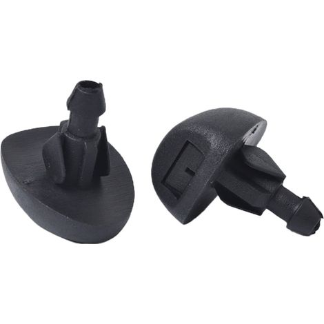 Lot de 2 gicleurs de lave-glace compatibles avec les véhicules Citroën, en plastique noir. (1/5)