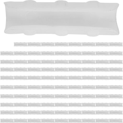 100 pinces de fixation pour tubes de serre, films d'ombrage et filets de jardin, blanc, 22 cm (1/5)