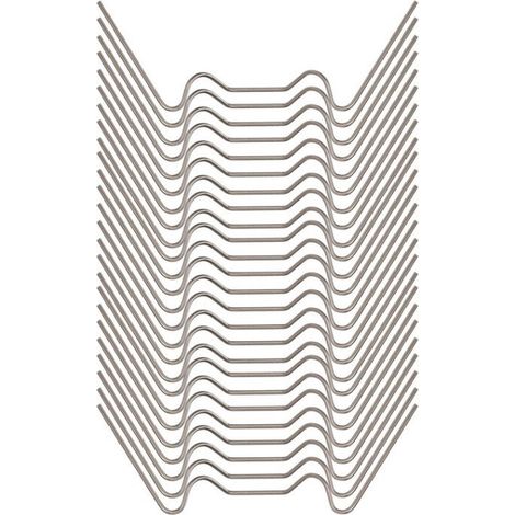 Lot de 100 pinces de fixation pour vitres de serre type W en acier inoxydable argenté pour panneaux de serres vérandas et accessoires de jardin (1/4)