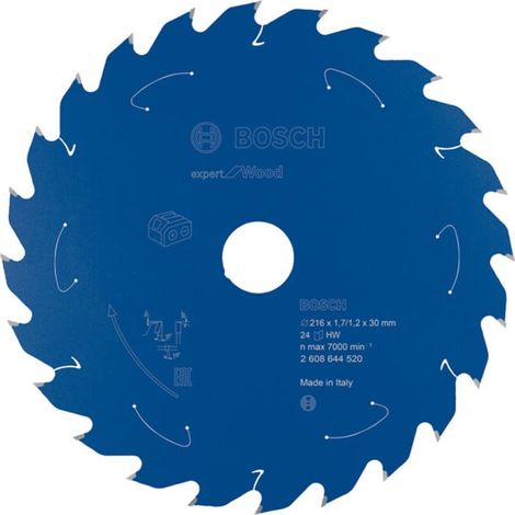 Bosch Professional 1x Lame de scie circulaire Expert for Wood (bois, 216 x 30 x 1,7 mm, 24 dents, accessoire de scie circulaire sans fil) (1/5)