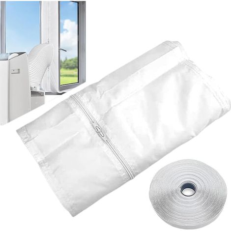 Kit de Fenêtre pour Climatiseur Portable,Composants Compacts Sans Perçage Joint d'Étanchéité pour Fenêtre de Climatiseur pour Prise Murale, Salon, Appartement, Dortoir, (1/5)