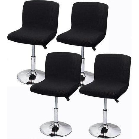Set of 4 Kitchen Swivel Stretch Backrest Modern High Bar Stool Covers for Dining Chair Back Chair Breakfast Chair Bar Stools