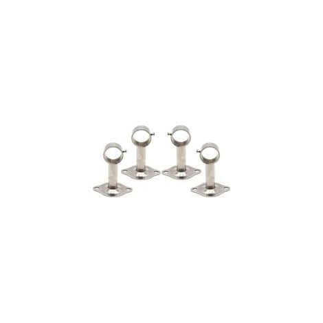 4 supports muraux pour tringle à rideaux – fixation murale ou plafond, compatibles avec rideaux et vêtements, charge élevée, installation facile (1/5)