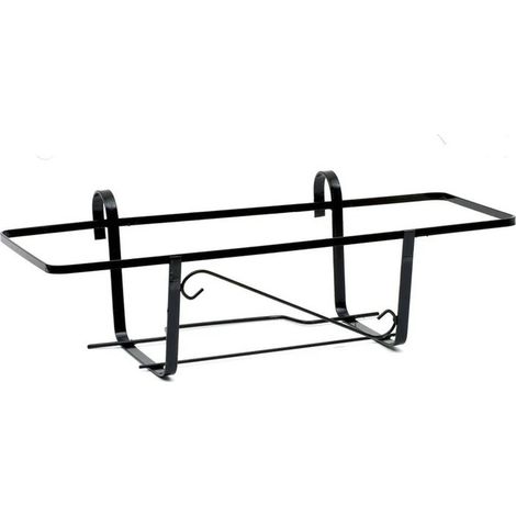 Fioriera de balcón Napoli negra 50x20x15