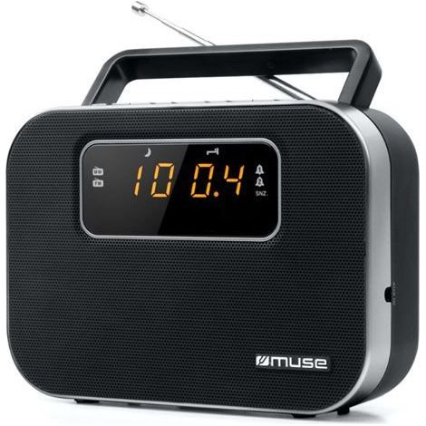 MUSE M-081 R NEGRO RADIO ANALÓGICA FM/AM PORTÁTIL CON ALTAVOZ INTEGRADO PANTALLA Y BATERÍA (1/5)