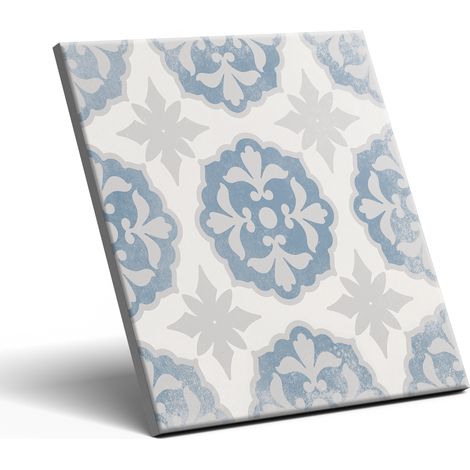 Piastrella decorativa in porcellana patchwork floreale Pisa 20x20 cm classe I