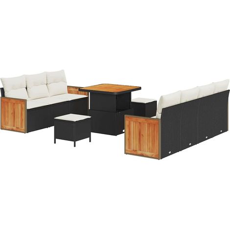Maison Exclusive - Gartensofa-set mit Kissen 13 pcs Schwarz und C