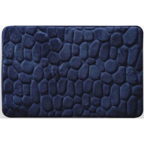 Tapis de bain Microfibre PEBBLE 40x60cm Bleu Marine MSV