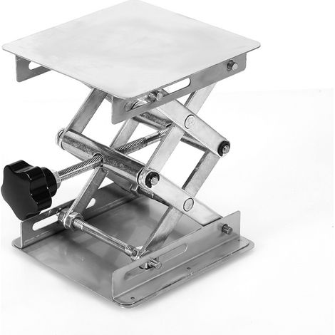 Plateforme élévatrice de laboratoire 100x100 mm, support ciseaux en acier inoxydable, table réglable pour laboratoire (1/5)