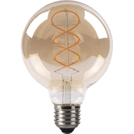 FABRILAMP Filamen.braided Globe Bulb 13x9,5d 4w 250lm E27 Amber 2200k (1/3)