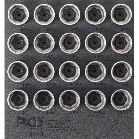 herramienta de bloqueo de rueda bgs technic 9653 acero cromo-vanadio 2,55 kg