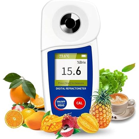 Digital Brix Refractometer, Range 0-55%, Accuracy ±0.1% (1/5)