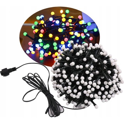Weihnachtsbaumbeleuchtung für den Außenbereich, Garten, 250 LEDs, 5 m, bunte Dekorationskugeln