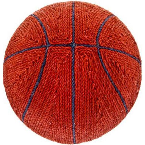 Tiragraffi palla da basket in cotone e juta per gatti