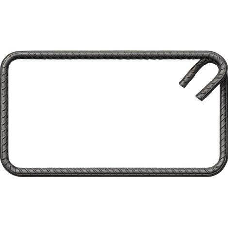 Staffa chiusa antisismica armatura ferro 20 x 40 cm strutture cemento 1 pezzo (1/5)