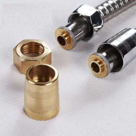 Flexible De Douche - Acier Inoxydable - 1,5 M - Double Verrouillage - 1 Pièce (1/4)