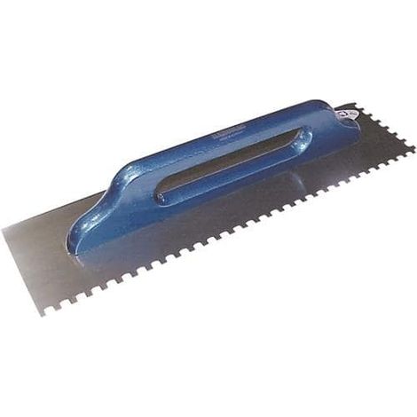 HAROMAC Schweizer Glättekelle L.500mm B.130mm Buchenholzgriff Zahn 10x10mm rostfr.VA (1/2)