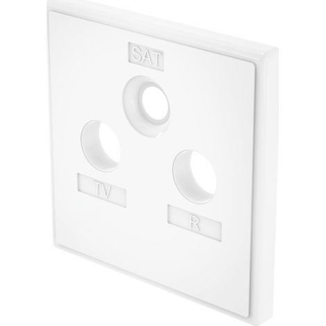 PLAQUE DE RECOUVREMENT À 2/3 TROUS POUR PRISE SATELLITE/D'ANTENNE HAMA