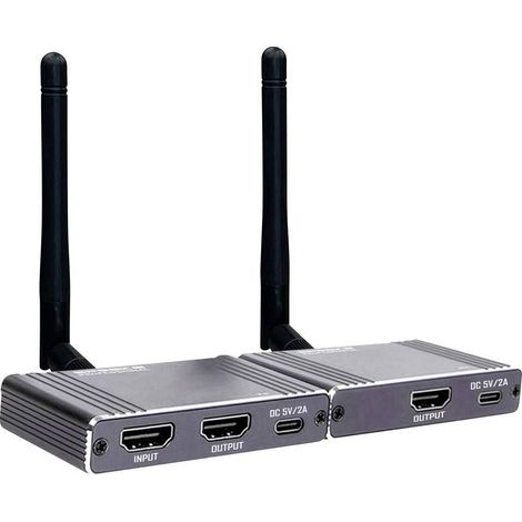 SpeaKa Professional SP-WLME-400 Kit trasmissione segnali HDMI senza fili 180 m 5 GHz 1920 x 1080 Pixel uscita passante
