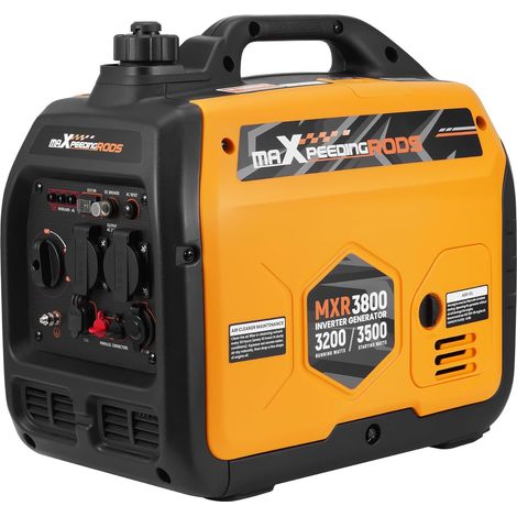 générateur électrique portable essence 3500 W - Léger 21kg 4 Temps 145cc generateur inverter avec Mode ECO / 2 x 230 V / 2 x USB / 1 x 12 V CC - Pour camping-car, festival, voyage (1/5)