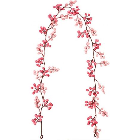 Guirlande De Noël - 6,6 M - Feuillage Artificiel Réaliste Avec Baies - Pour Cheminée Table Mur Fête - 1 Pièce (1/5)