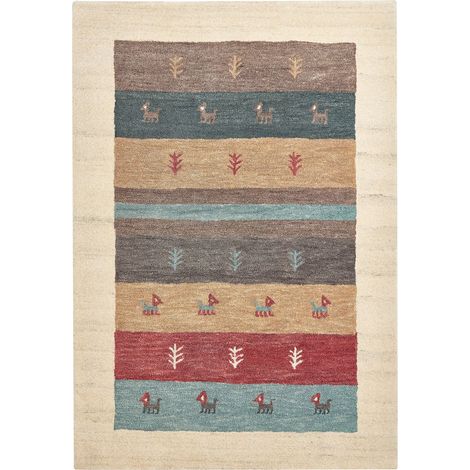 Teppich SARILAR Bunt 160 x 230 cm Wolle Gabbeh (1/5)