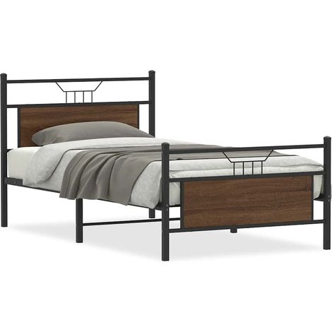 Maison Exclusive - Estructura de cama sin colchón roble marrón 10