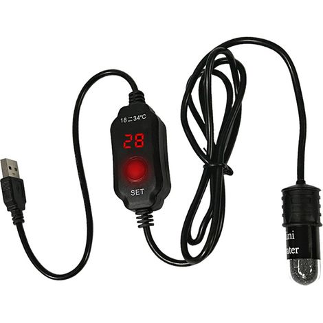 Mini Chauffage d'Aquarium Régulable 10W avec Thermostat Numérique pour Aquariums de 1-3 Gallons (1/5)