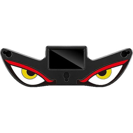 Lumière d'ambiance lumineuse DEMON EYE, à énergie solaire, effet néon respirant, jaune et blanc, pour pare-brise arrière de voiture. (1/5)