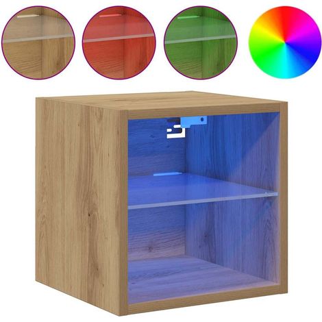 Maison Exclusive - TV-Wandschränke mit LED-Leuchten 2 Stk. Artisa (1/5)